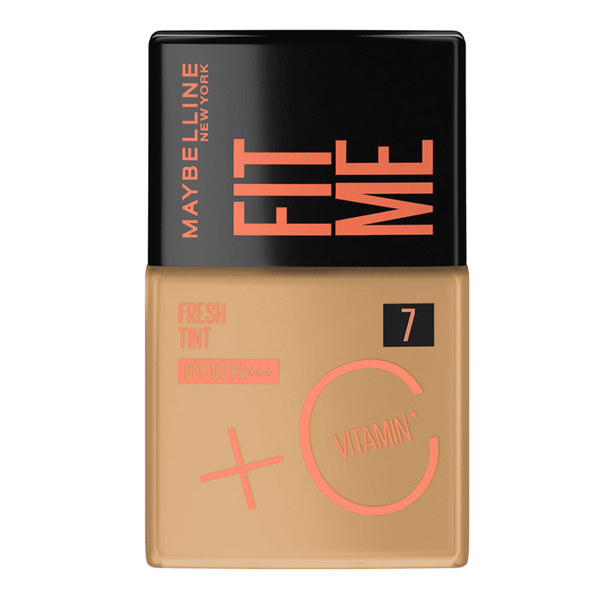 Base Líquida Maybelline Fit Me Fresh Tint FPS50 Cor 7 Vitamina C 30ml
