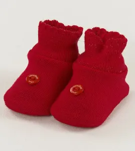 Sapatinho para Bebê Botão Tam. RN Vermelho - RN