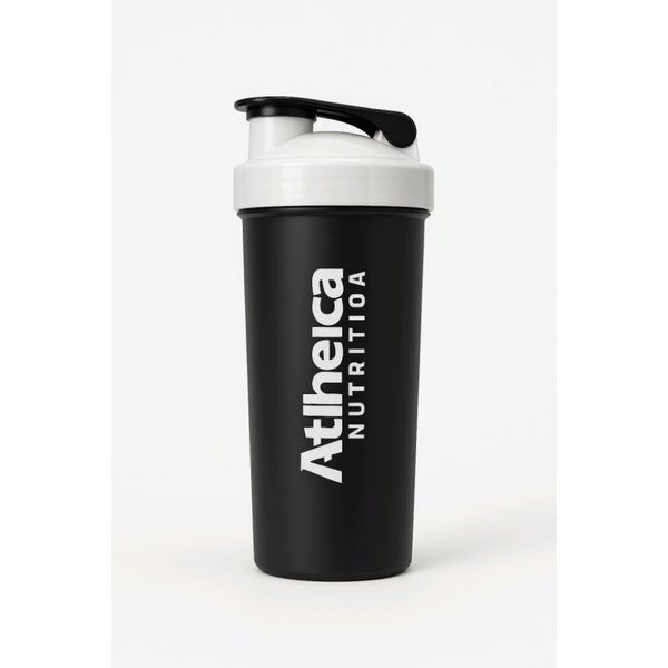Coqueteleira Preta com tampa Branca (600ml) - Padrão: Único