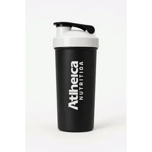 Coqueteleira Preta com tampa Branca (600ml) - Padrão: Único