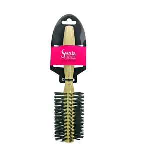 Escova Cabelo Sveda Hair Antares Madeira Meia Bola