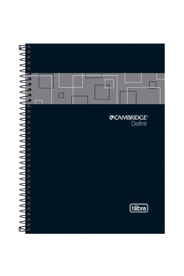 Caderno Colegial Tilibra Capa Dura Cambridge Preto 1 Matéria