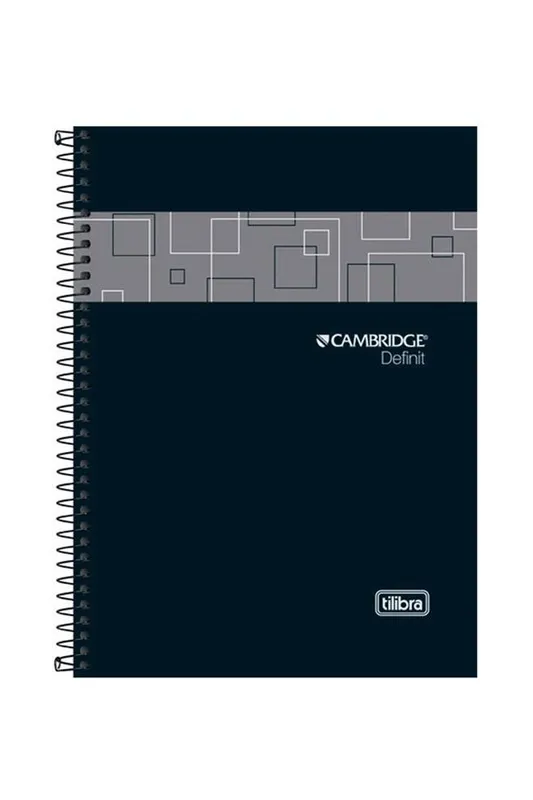 Caderno Colegial Tilibra Capa Dura Cambridge Preto 1 Matéria