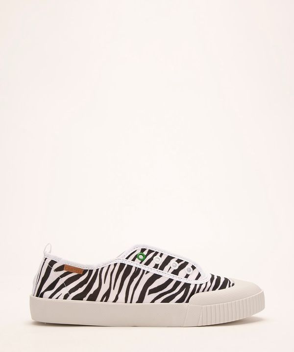 tênis de lona estampa zebra oneself multicor 35