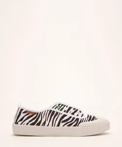 tênis de lona estampa zebra oneself multicor 37