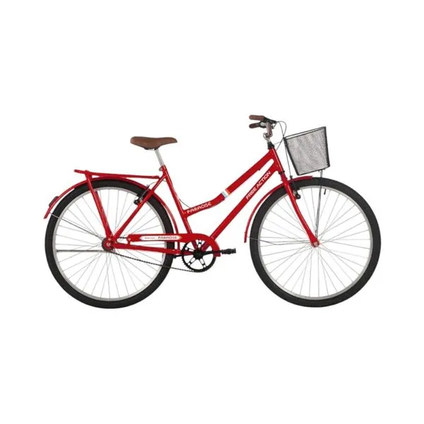 Bicicleta Free Action Paradise Aro 26 1 Velocidade Vermelho (MP)
