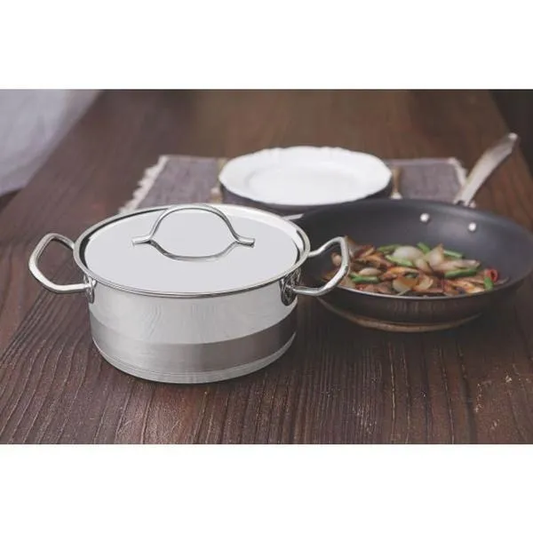 Caçarola Tramontina Funda Em Inox Com Tampa Plana 28Cm 8,4L