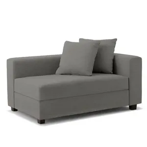 Recamier Divã Aspen 1,60m Veludo Grafite - Inova Decorações