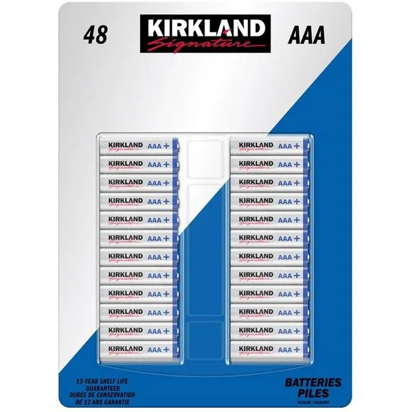 Pilha Alcalina AAA Kirkland 48 unidades C-BI