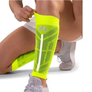 Panturrilha para Compressão Esportiva Lux com Áreas Refletivas para Segurança em Baixa Luminosidade Verde N1 Sport Panturrilha para Compressão Esportiva Lux com Áreas Refletivas para Segurança Verde N1 Sport
