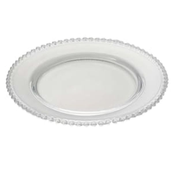 Sousplat de Cristal Pearl Clear da Wolff, 31,5x2cm - 2670