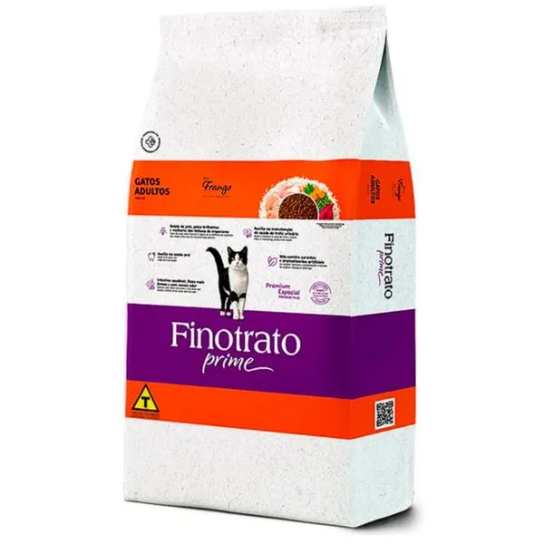 Ração Gatos Adultos Finotrato Prime Frango 3kg (MP)