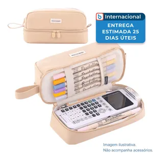 Estojo com 2 Compartimentos Angoobaby Cáqui A-MBI