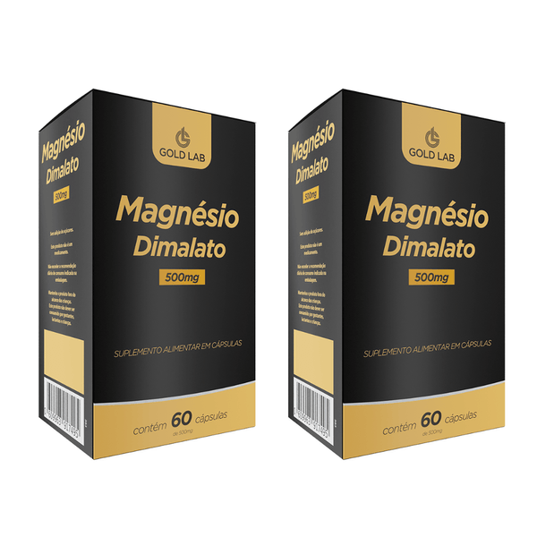 Kit C/2 Magnésio Dimalato 500MG C/60 Cápsulas - Gold Lab