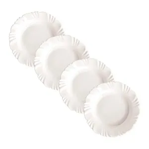 Kit com 4 Pratos Opaline Pétala Fundo 23,5cm - Nadir