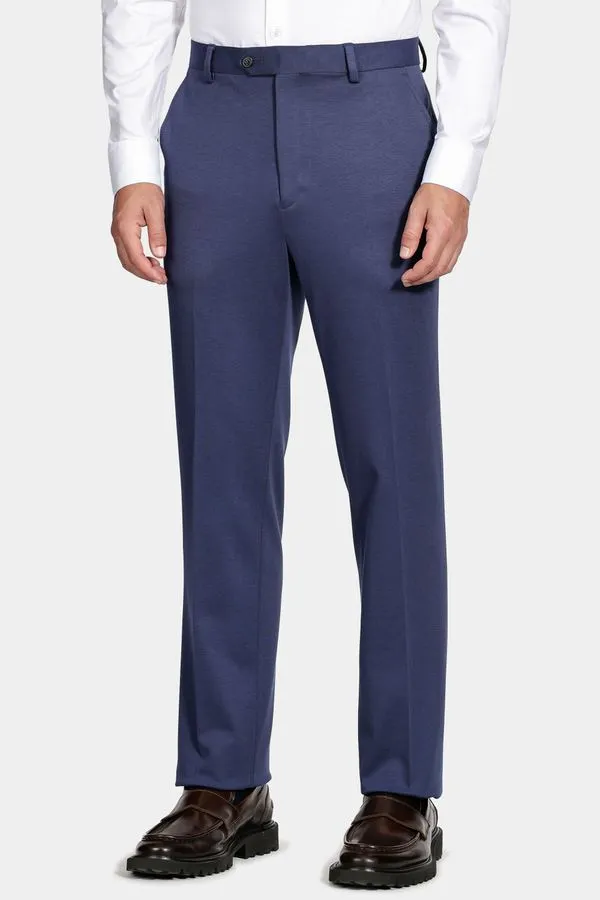 Calça Alfaiataria Cós Ajustável Marinho - 44
