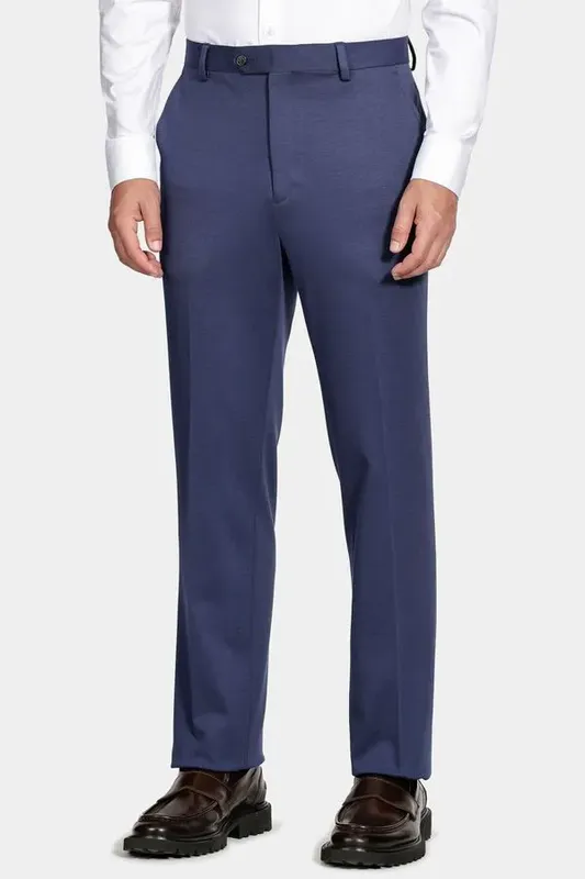 Calça Alfaiataria Cós Ajustável Marinho - 44