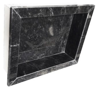 Nicho Para Banheiro Com Bordas 45gr 40x30x10 Granito Natural Preto Granipolo