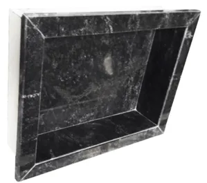 Nicho Para Banheiro Com Bordas 45gr 40x30x10 Granito Natural Preto Granipolo