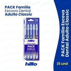 Kit 15 Escova de Dente Macia Hillo