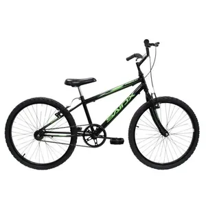 Bicicleta Aro 24 Saidx Premium Infantil Unissex Mono Sem Marcha Preto-verde