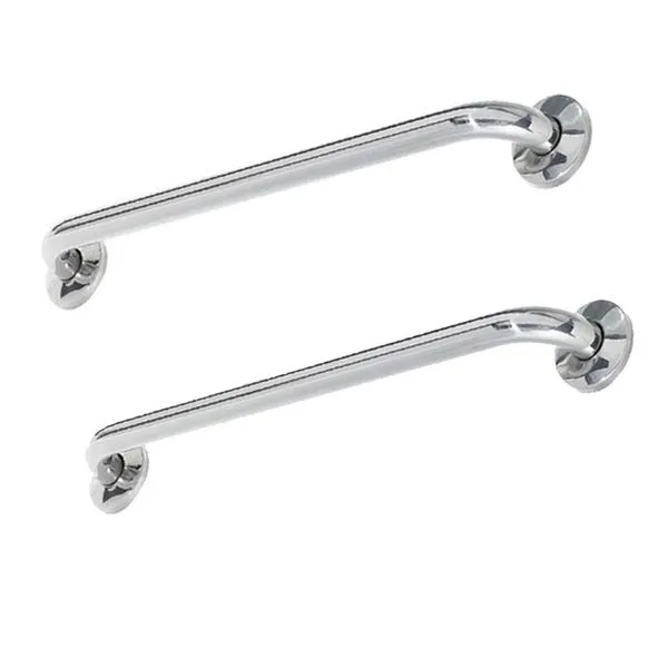 Alça Apoio Inox Kit 2 Uni 40Cm Banheiro Cadeirante Idoso