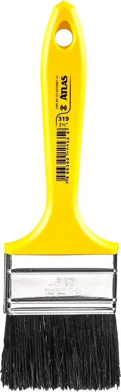 Pincel Cerda Preta 2.1/2" Para Retoques Cabo Amarelo - Atlas