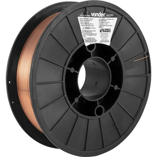 Arame MIG/MAG 0,6 mm carretel plástico com 5 kg - VONDER