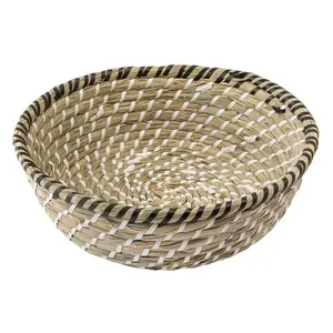 Centro de Mesa M Redondo Ambiente Caule de Taboa E Palha 32x22,5x10,5cm LM2499AMB - honeyhome