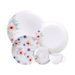 Aparelho de Jantar Tramontina Floratta em Porcelana Decorada 30 Peças