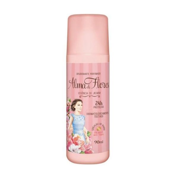 Kit c/4 Unidades de Desodorante Spray Alma De Flores 90ml Jasmim