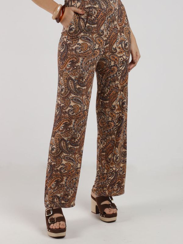 Calça Malha Crepe Reta Autentique Feminina BEGE GG