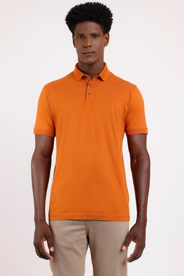 Polo Manga Curta Pima Surton Retilínea Caramelo Bourbon - GG