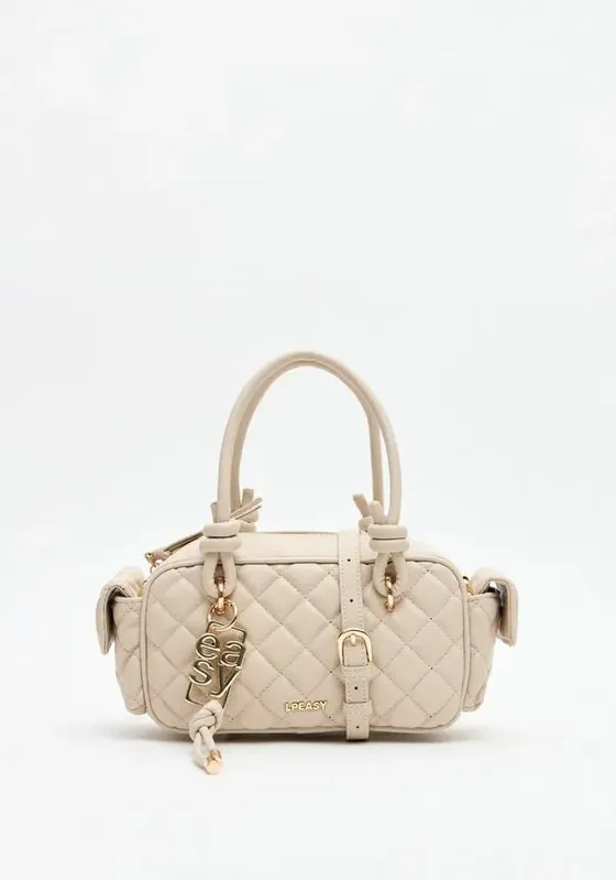 Bolsa Tote Matelassê Com Bag Charm Bege U
