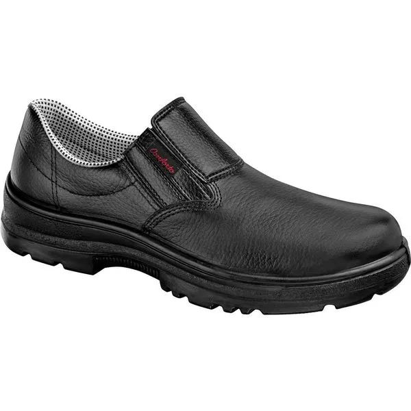 Sapato de Couro Vaqueta com Elástico com Biqueira - CONFORTO Sapato couro vaqueta com elástico e biqueira composite 41 SV62505 CONFORTO
