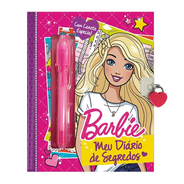 Meu Diário de Segredos Ciranda Cultural Barbie 96 Folhas