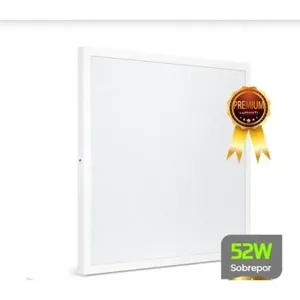 Placa de LED LLSQ452IP 52W 4200K Quadrada 60X60CM com Fluxo Luminoso 6240 LÚMENS e Eficiência 120LM-W Branca Placa de LED LLSQ452IP 52W 4200K Quadrada 60X60CM com Fluxo Luminoso 6240 LÚMENS Branca