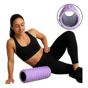Rolo de Liberação Miofascial T230 para Alívio de Tensões com Superfície Rígida Texturizada Lilás Acte Sports Rolo de Liberação Miofascial T230 com Superfície Texturizada para Massagem Lilás Acte Sports