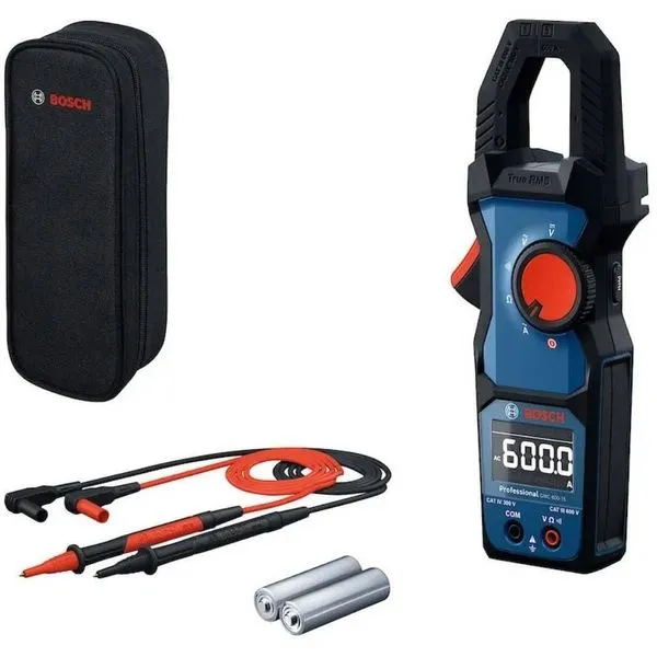 Alicate Amperímetro Digital GMC 600-15 Medição 600V 600A Trms Azul Bosch Alicate Amperímetro Digital GMC 600-15 Trms 600V 600A Azul Bosch