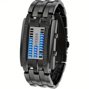 Relógio Eletrónico Desportivo Unissexo Digital Led Criativo Fashion Negra Sanda Relógio Eletrónico Desportivo Unissexo Digital Led Fashion Negra Sanda