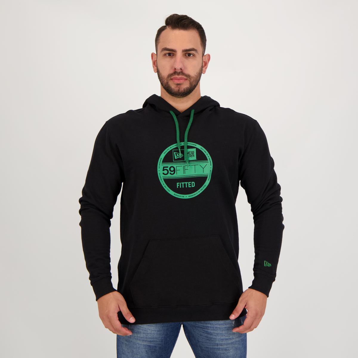Moletom New Era Branded Preto e Verde