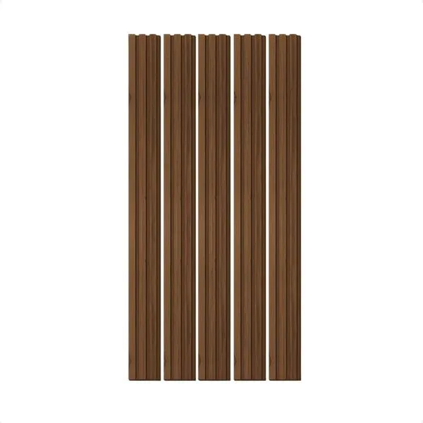 Painel Ripado Autocolante Eva Flexível Laminado 10cm 5 Metros Nogueira Natural para Parede Meu Rodapé Painel Ripado Autocolante Eva Flexível Laminado 10cm 5 Metros Nogueira Natural Meu Rodapé