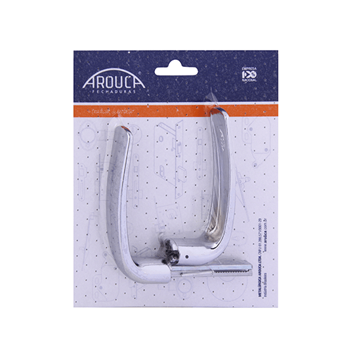 Blister Maçaneta Idea Escovada Arouca Macaneta zamac cromada acetinado blma575 zce Arouca
