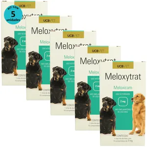 Meloxytrat 2mg C/ 10 comprimidos UCBVET Kit com 5