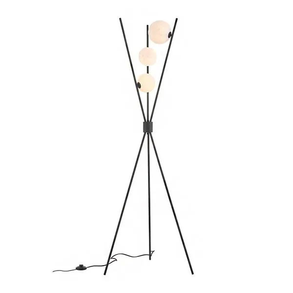 Luminária de Chão Elix G9 LC-9503 165cm com 3 Lâmpadas em Metal Preto Astraled Luminária de Chão Elix G9 LC-9503 165cm Metal Preto Astraled