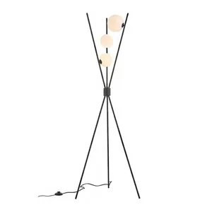 Luminária de Chão Elix G9 LC-9503 165cm com 3 Lâmpadas em Metal Preto Astraled Luminária de Chão Elix G9 LC-9503 165cm Metal Preto Astraled
