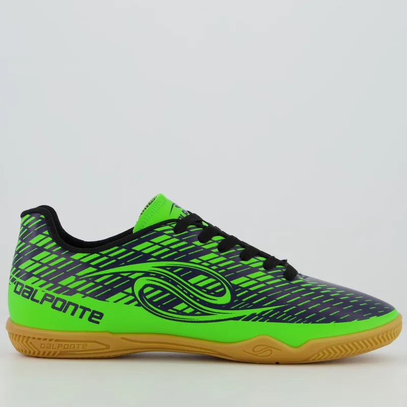 Chuteira Dalponte Flight Futsal Verde e Marinho