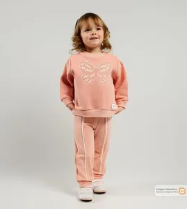 Conjunto Moletom Butterfly Salmon - G