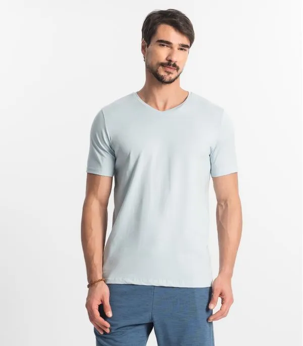 Camiseta Plus Size Masculina Diametro Azul Plus G1