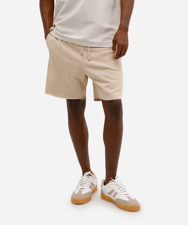 bermuda de moletom com bolsos bege GG